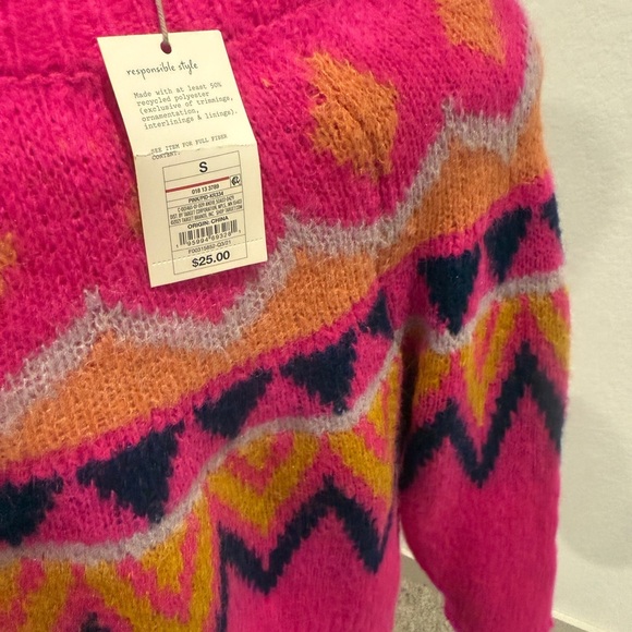 a new day Pink and Orange Crew Neck Sweater - Picture 3 of 4